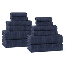 Mika Smart Twist Cotton Solid Textured Ribbed 12 Piece Towel Set