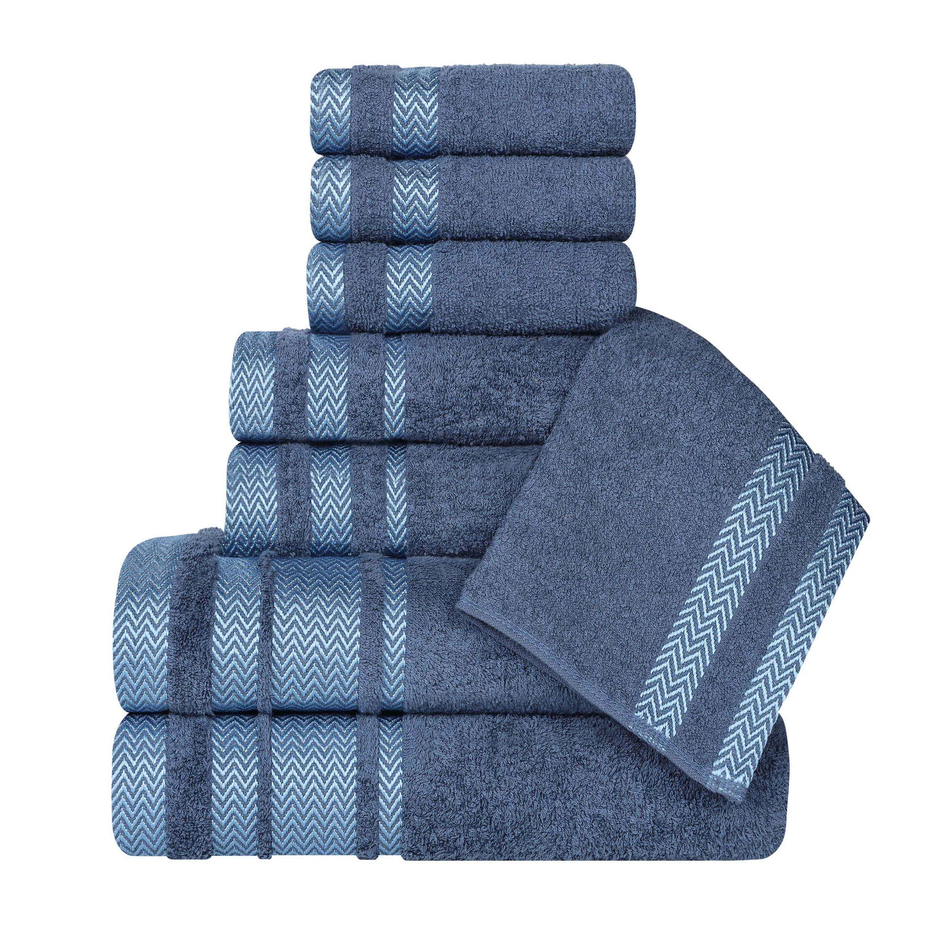 Hays Cotton Medium Weight 8 Piece Assorted Bathroom Towel Set