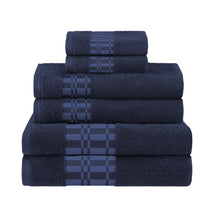 Larissa Cotton Geometric Border 6 Piece Assorted Towel Set