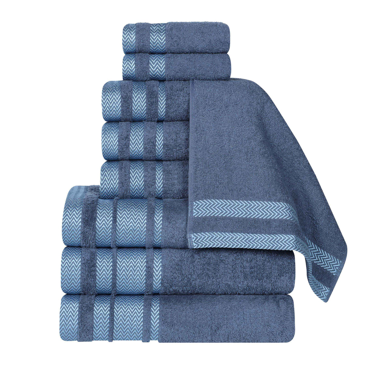 Hays Cotton Medium Weight 9 Piece Assorted Bathroom Towel Set