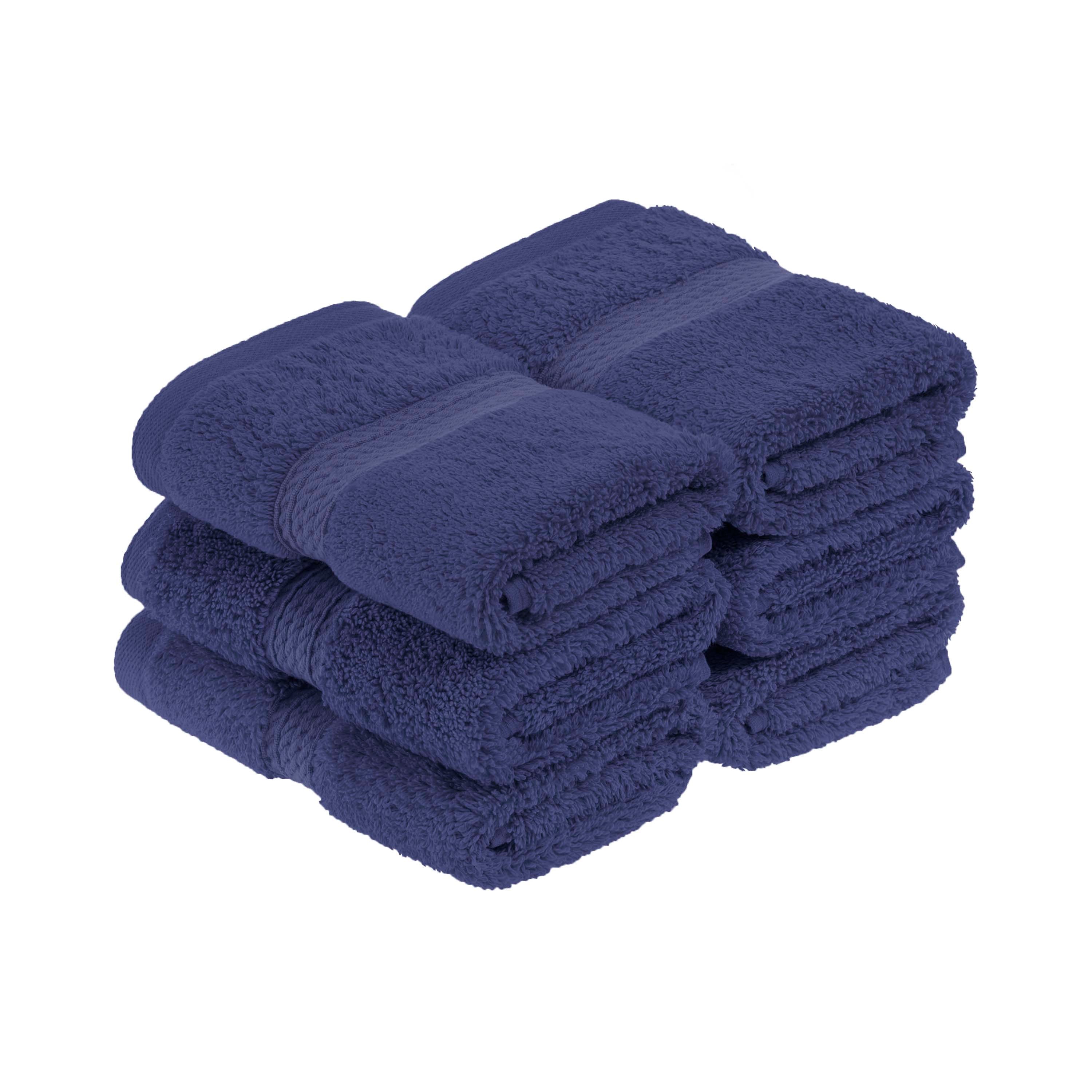 Madison Egyptian Cotton Pile Plush Heavyweight Face Towel Set of 6 - Face Towel by Superior