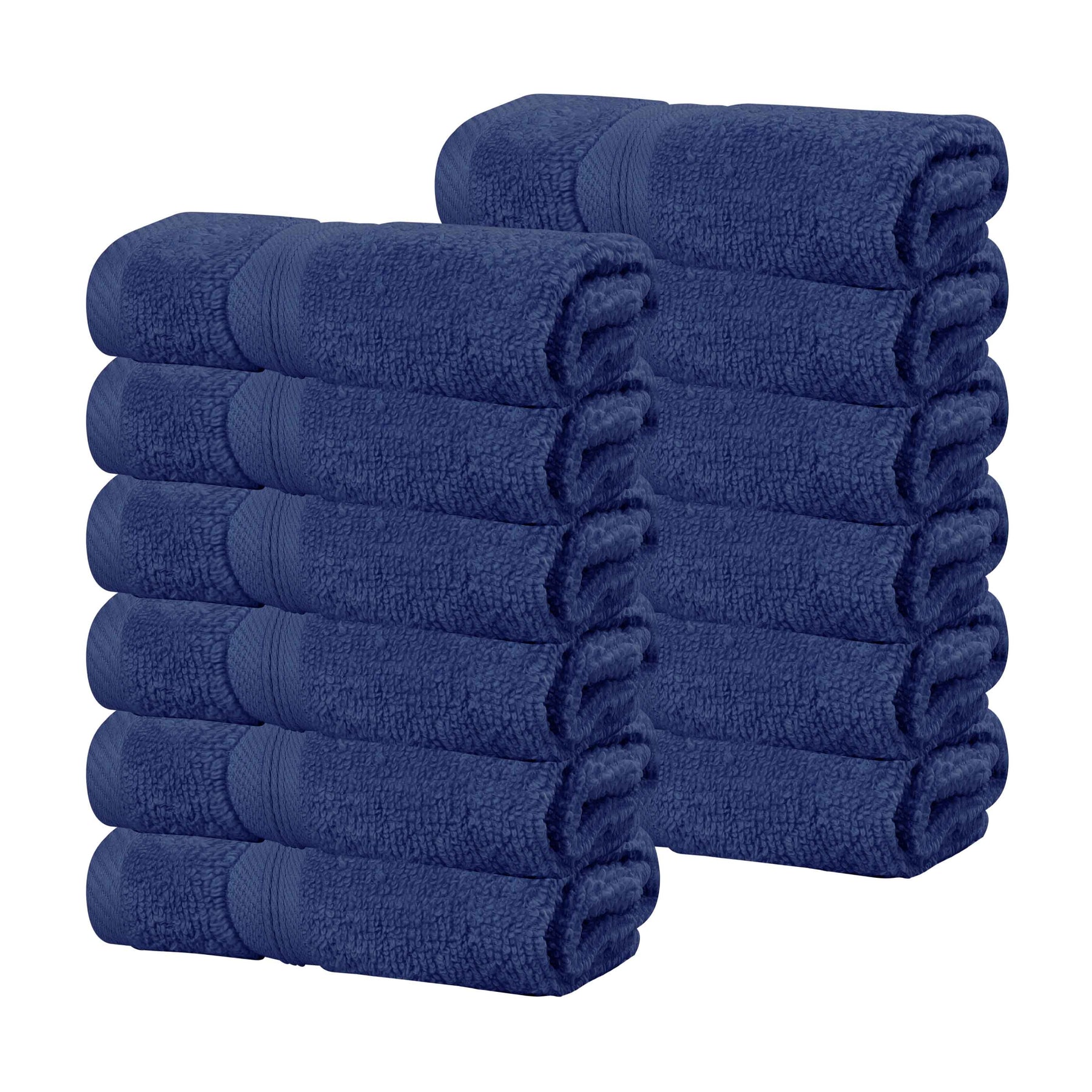 Smart Dry Zero Twist Cotton Medium Weight Face Towels, Set of 12