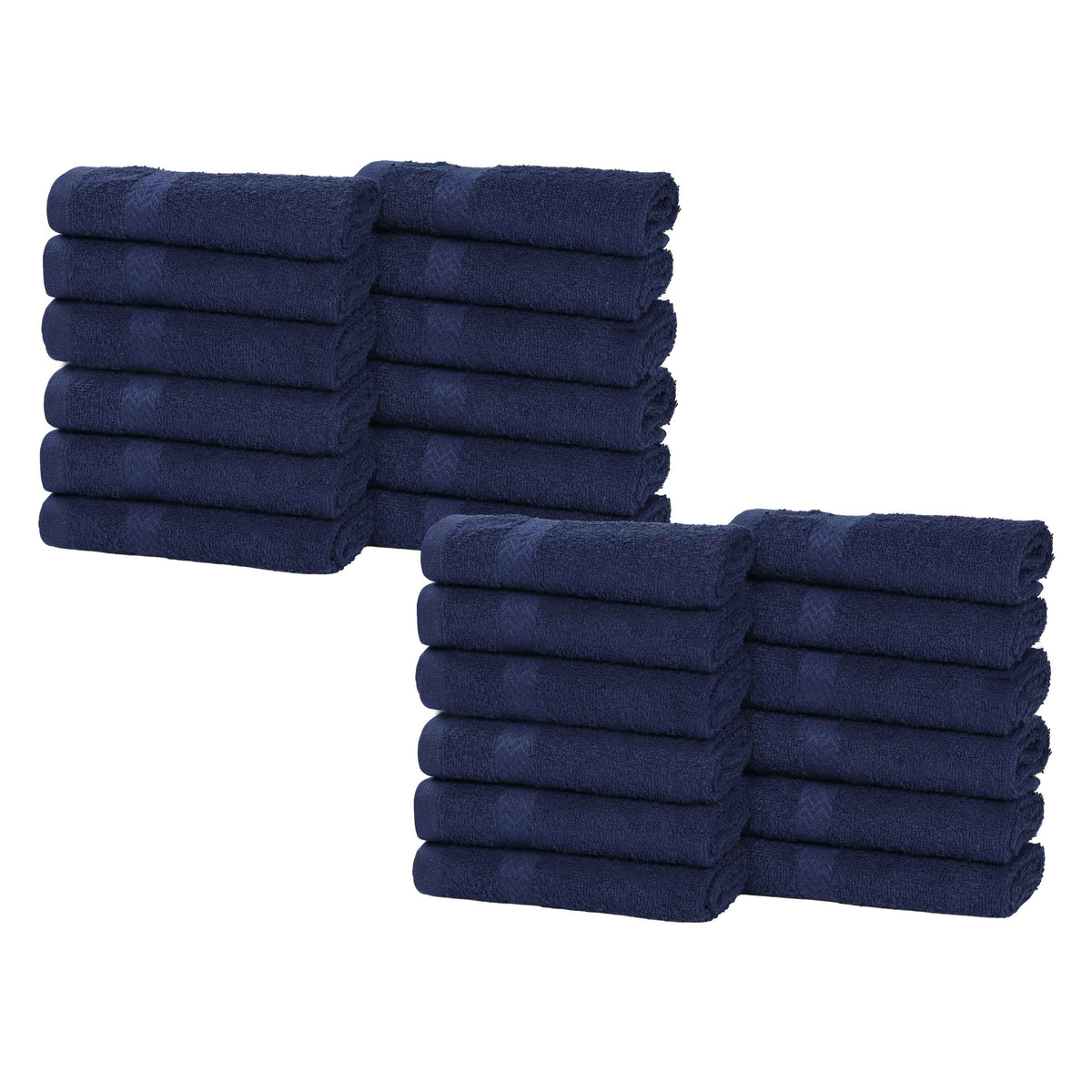 Eco-Friendly Cotton Absorbent 24-Piece Washcloth / Face Towel Set