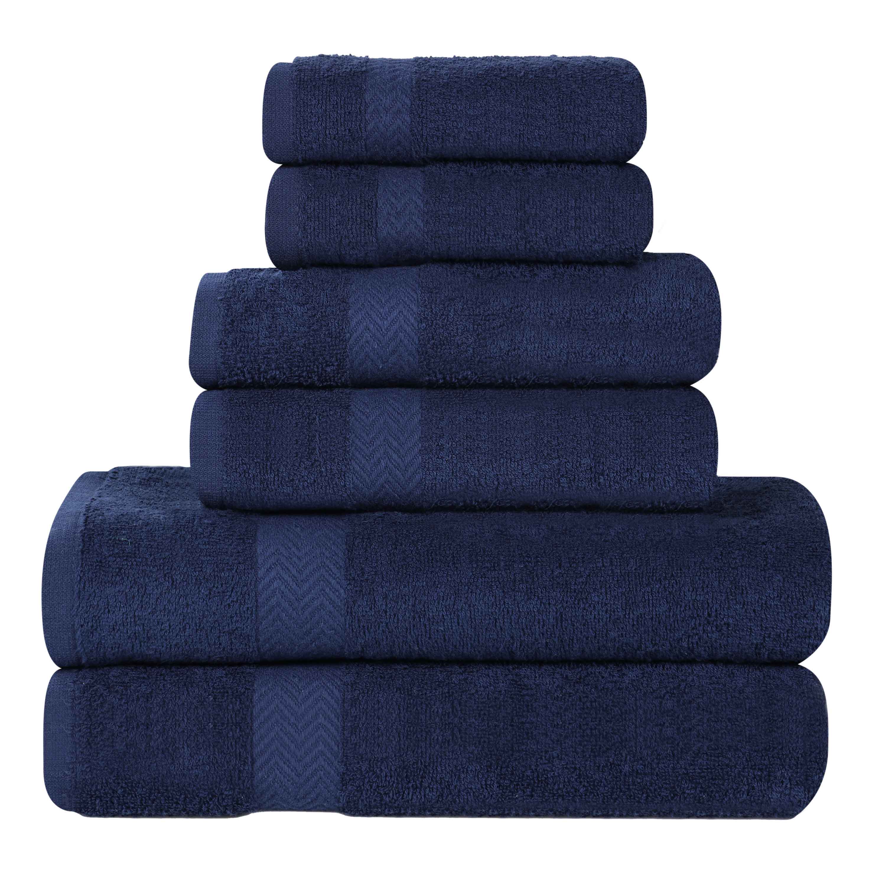 6 Piece Cotton Eco-Friendly Soft Absorbent Towel Set - Towel Set by Superior