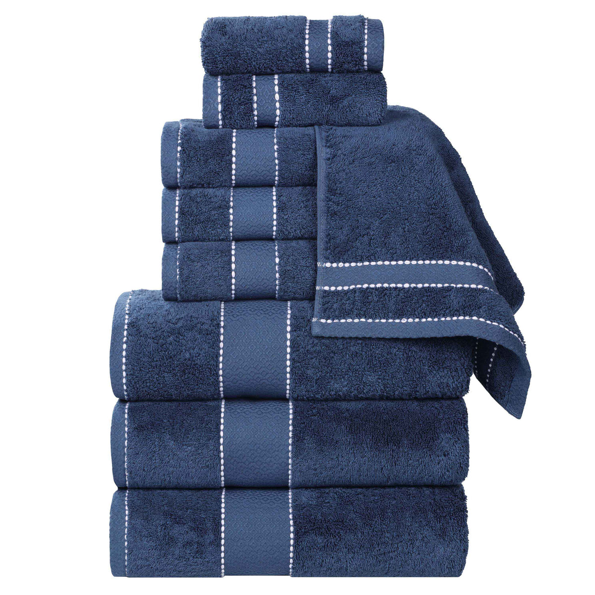 Niles Egyptian Giza Cotton Plush Heavyweight Soft 9 Piece Towel Set