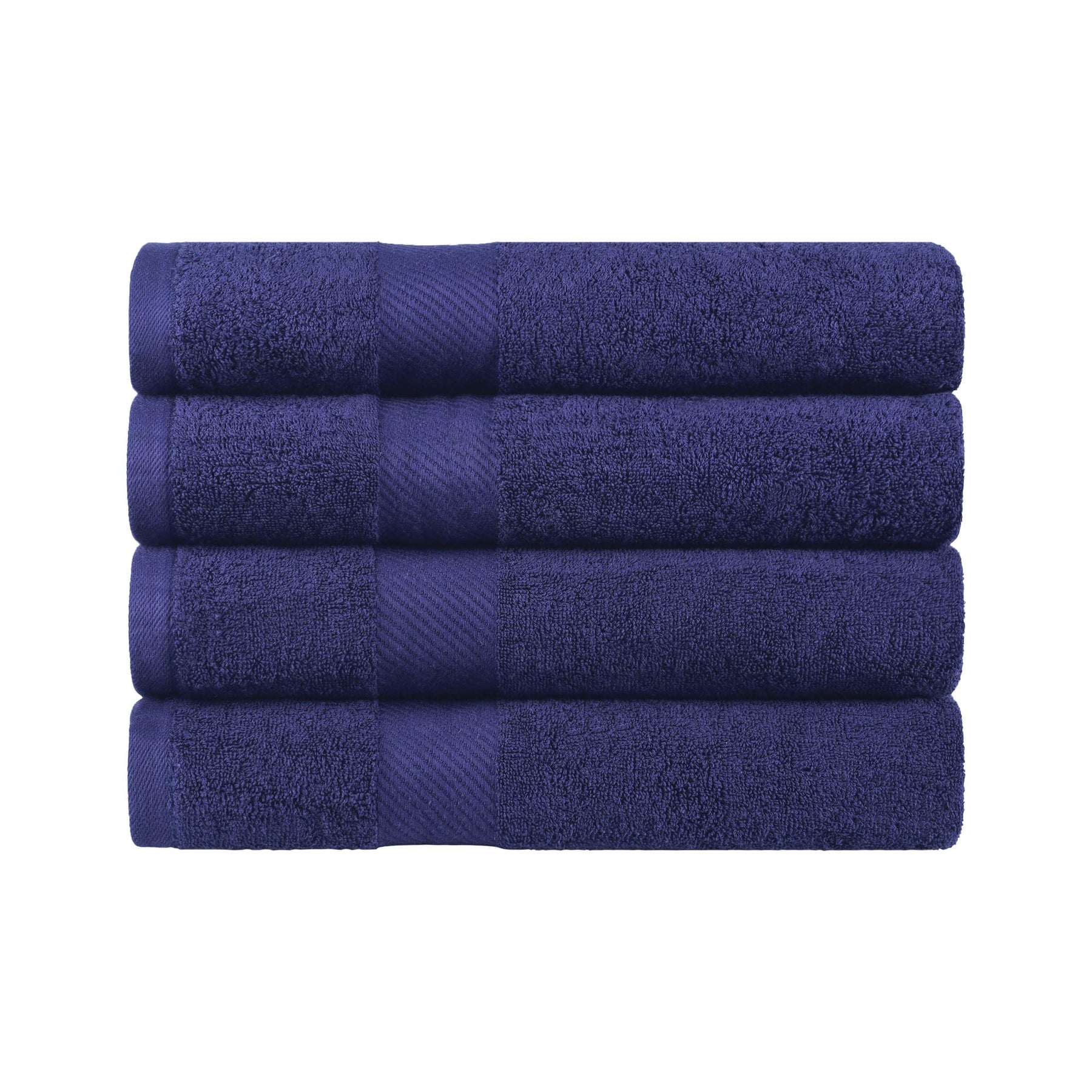 Egyptian Cotton Dobby Border Medium Weight 4 Piece Bath Towel Set - Bath Towel by Superior - Superior 