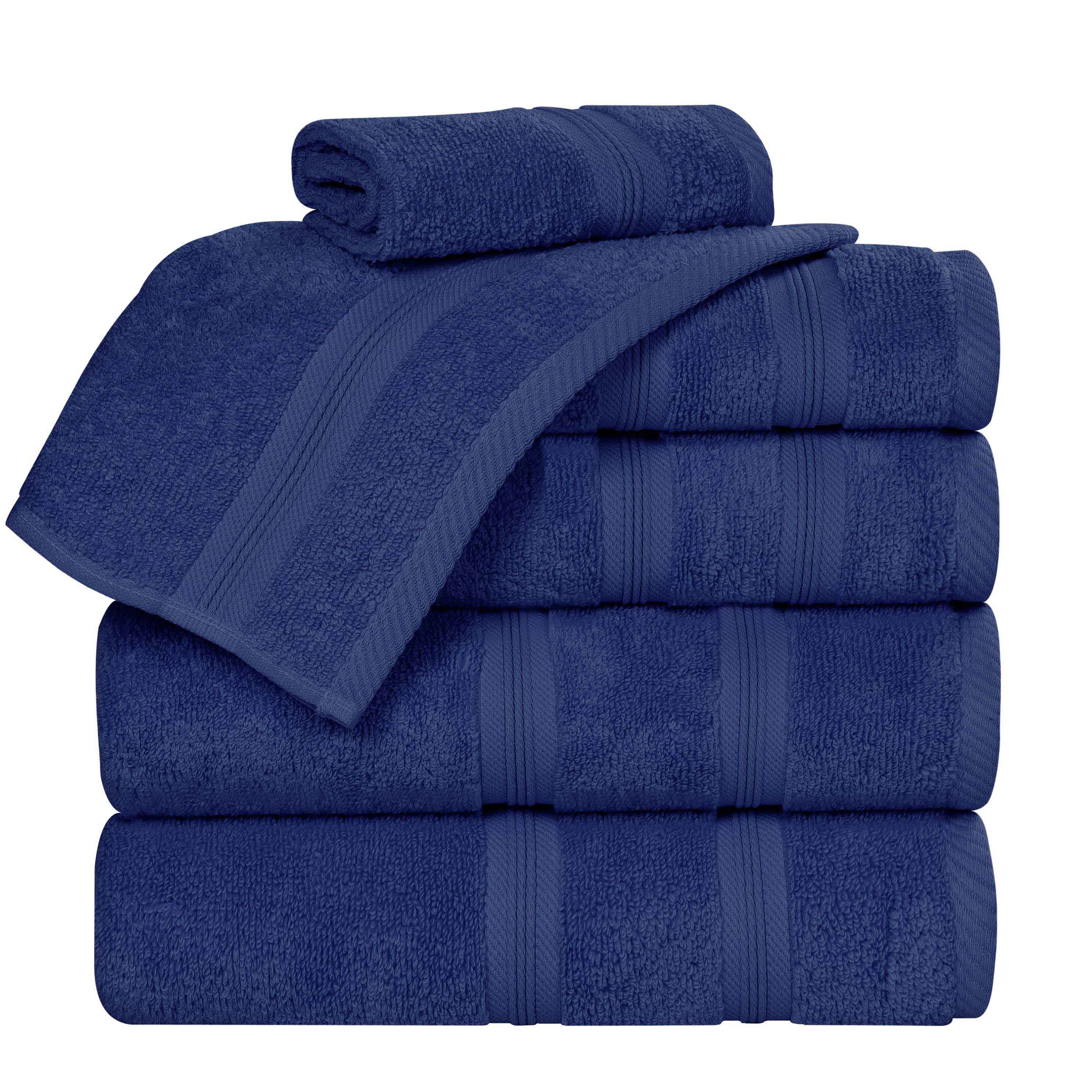 Smart Dry Zero Twist Cotton Medium Weight 6 Piece Assorted Towel Set - Towel Set by Superior