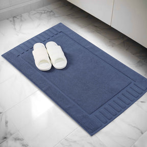 Leo Cotton Solid Modern Absorbent Heavy Washable Bath Mat Set of 2