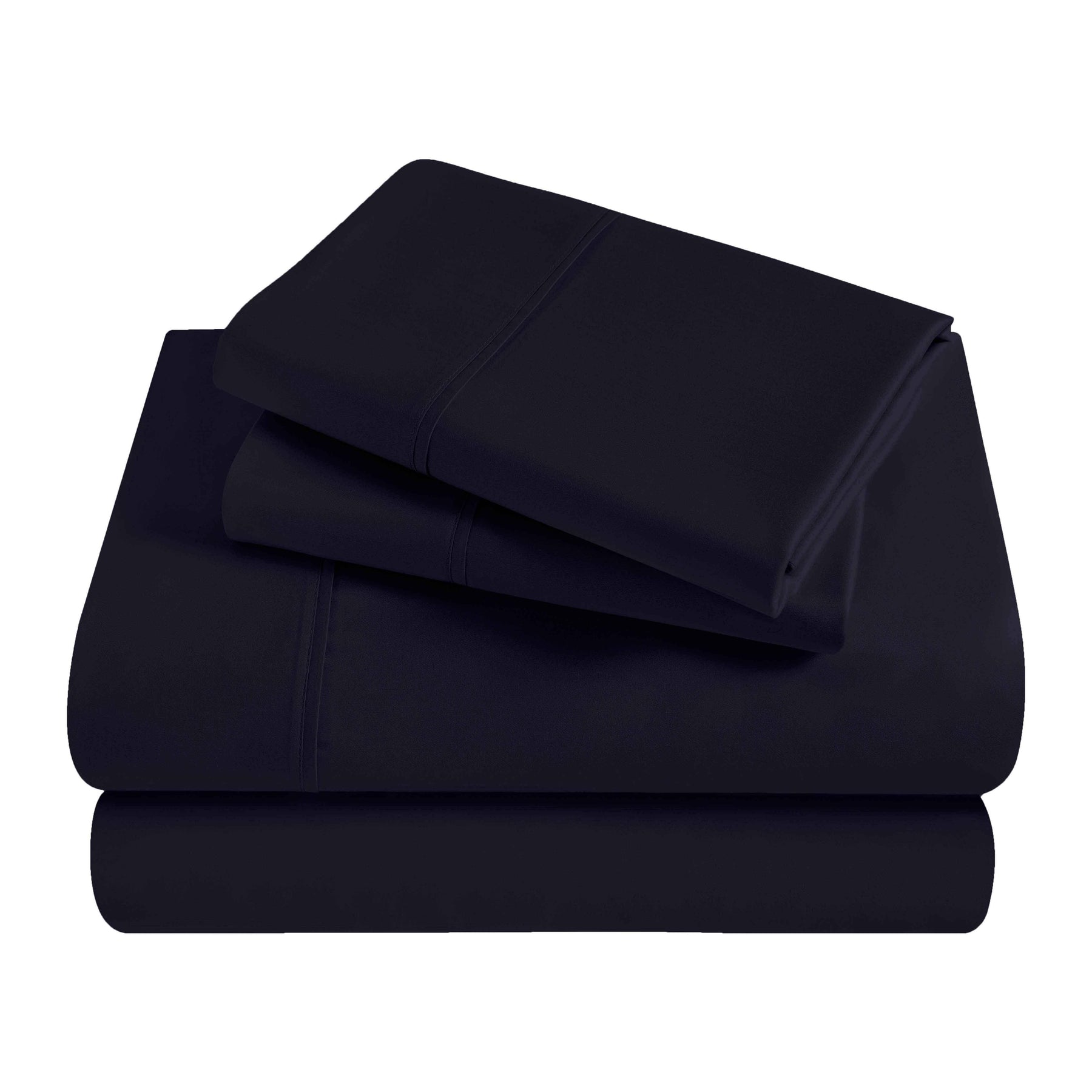 Egyptian Cotton 300 Thread Count Solid Deep Pocket Bed Sheet Set - NavyBlue