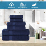 6 Piece Cotton Eco-Friendly Soft Absorbent Towel Set - Towel Set by Superior