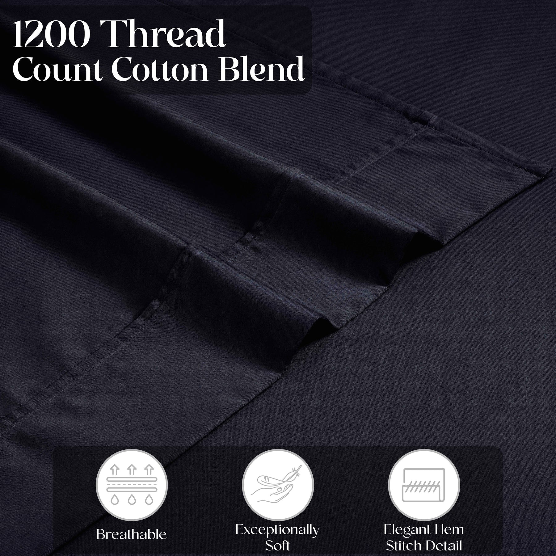 1200 Thread Count Cotton Rich Solid Deep Pocket Bed Sheet Set - Sheet Set by Superior