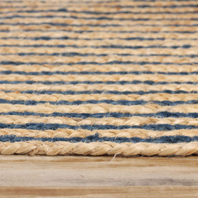 Braided Jute Reversible Round Indoor Outdoor Area Rug - NavyBlue