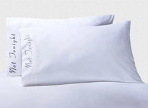 Embroidered Quotes 500 Thread Count Cotton 2 Piece Pillowcase Set - by Superior - Superior 