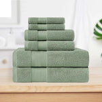 Turkish Cotton Highly Absorbent Solid 6 Piece Towel Set - Towel Set by Superior