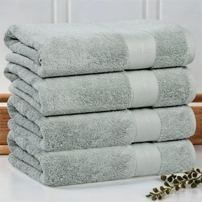 Aria Turkish Cotton Heavyweight Solid Absorbent Bath Towel Set of 4