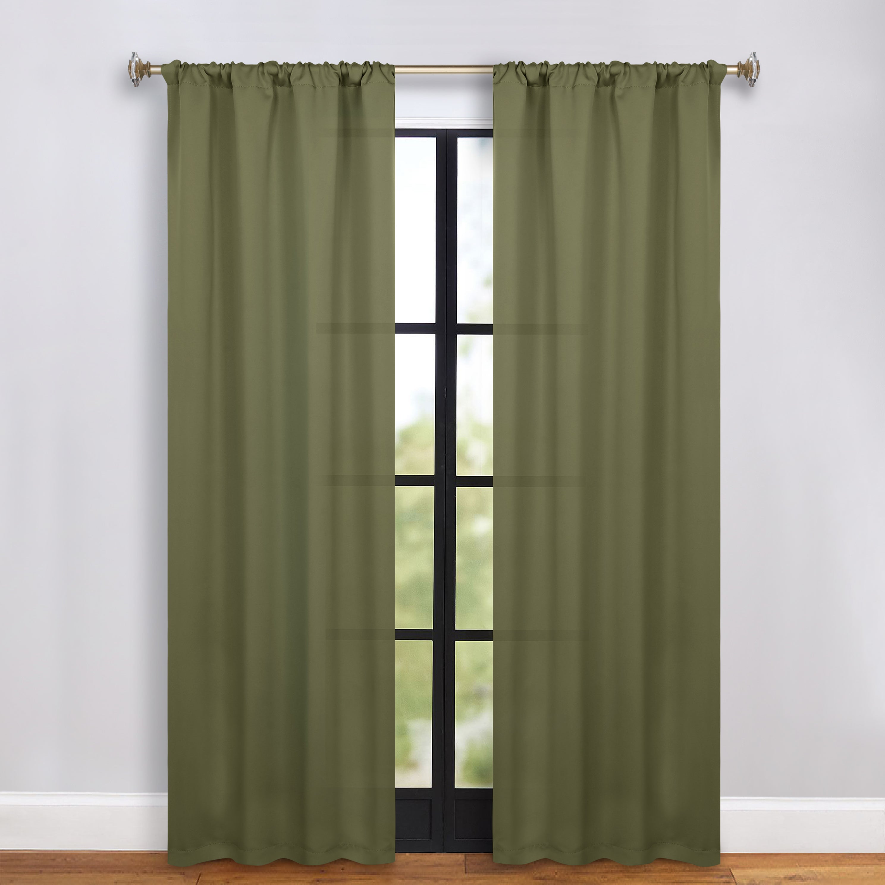 Solid Room Darkening Rod Pocket Blackout Curtain Panels, Set of 2 - Blackout Curtains by Superior