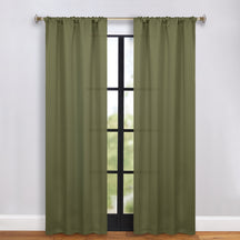 Solid Room Darkening Rod Pocket Blackout Curtain Panels, Set of 2 - OliveGreen