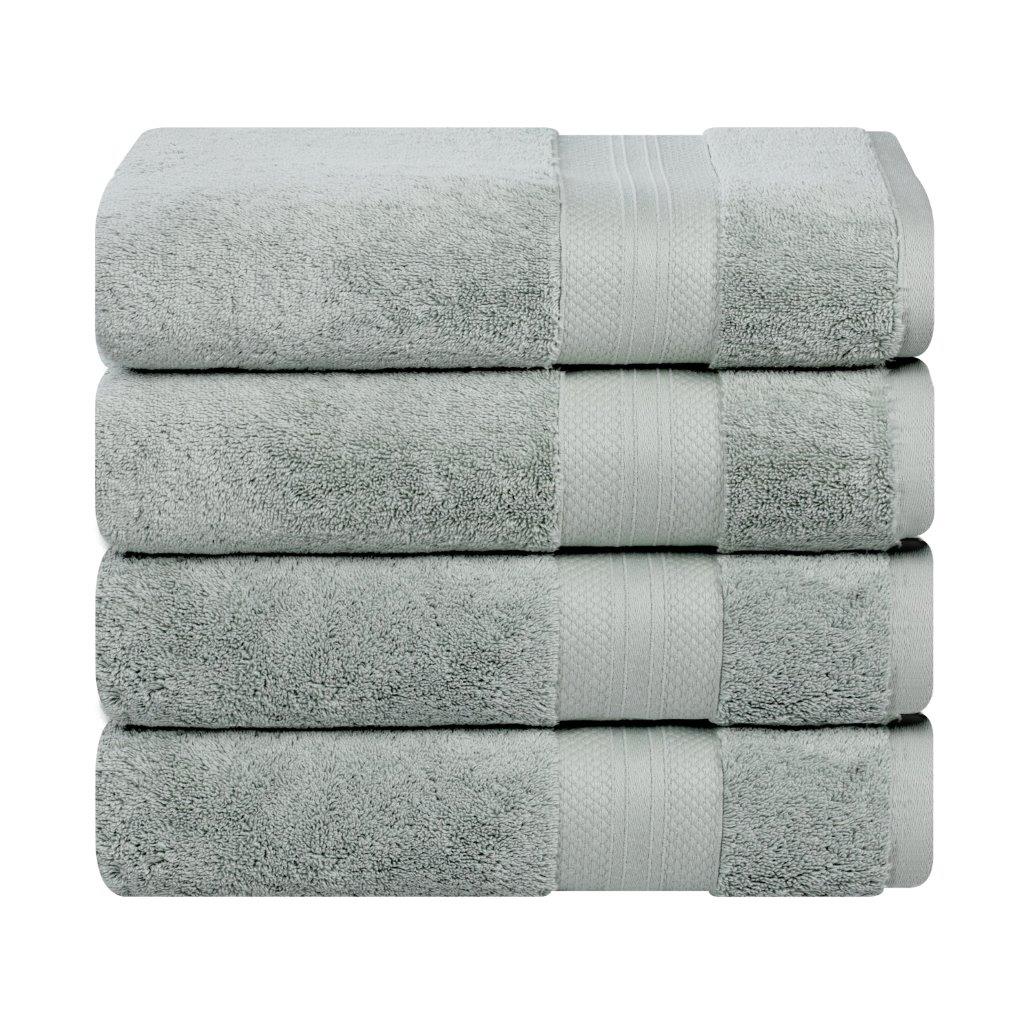 Aria Turkish Cotton Heavyweight Solid Absorbent Bath Towel Set of 4