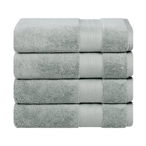 Aria Turkish Cotton Heavyweight Solid Absorbent Bath Towel Set of 4