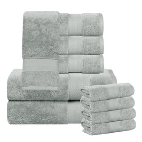 Aria Turkish Cotton Heavyweight Absorbent Solid 10 Piece Towel Set