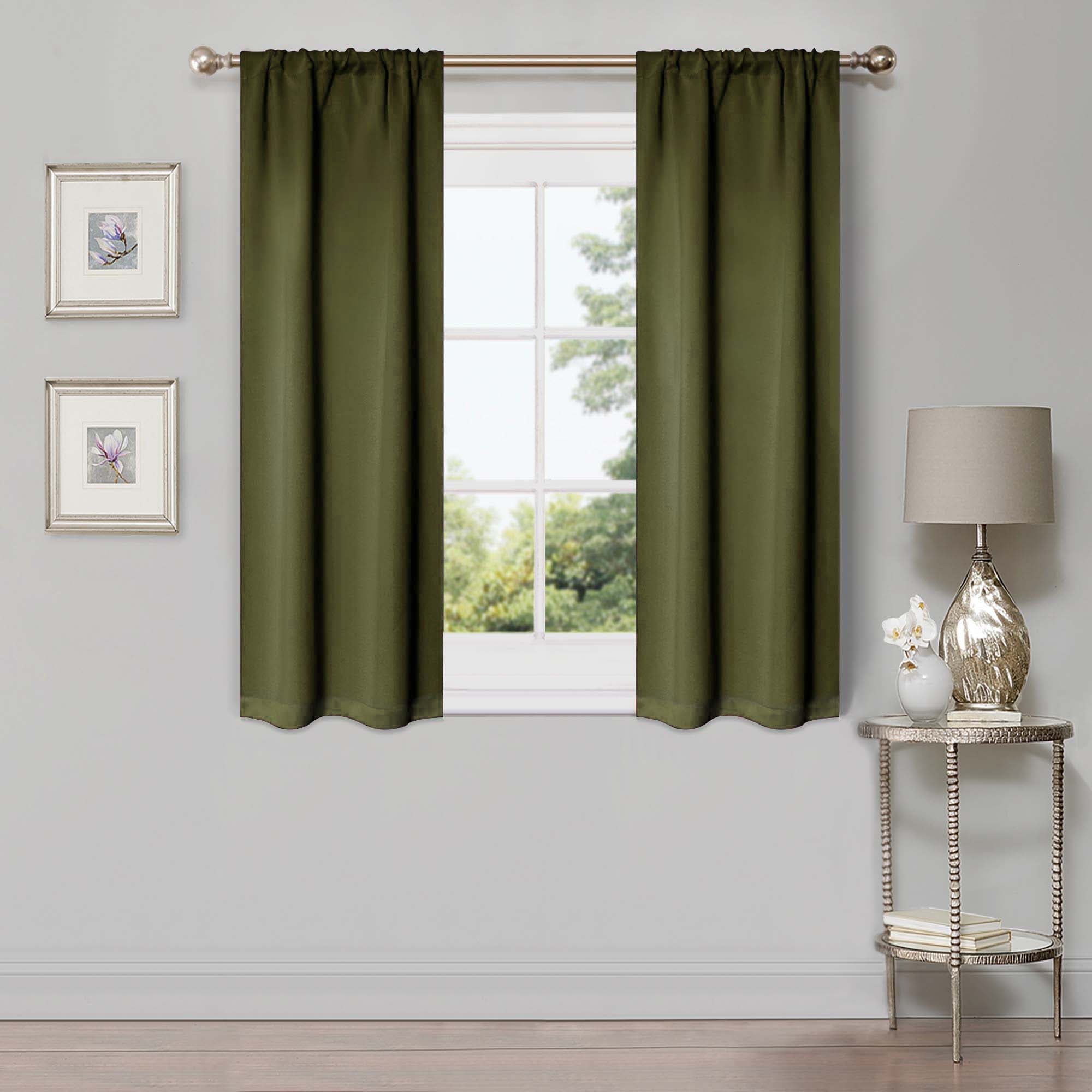 Solid Room Darkening Rod Pocket Blackout Curtain Panels, Set of 2 - Blackout Curtains by Superior