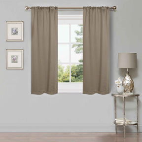 Modern Shimmer Washable Room Darkening Blackout Curtains, Set of 2