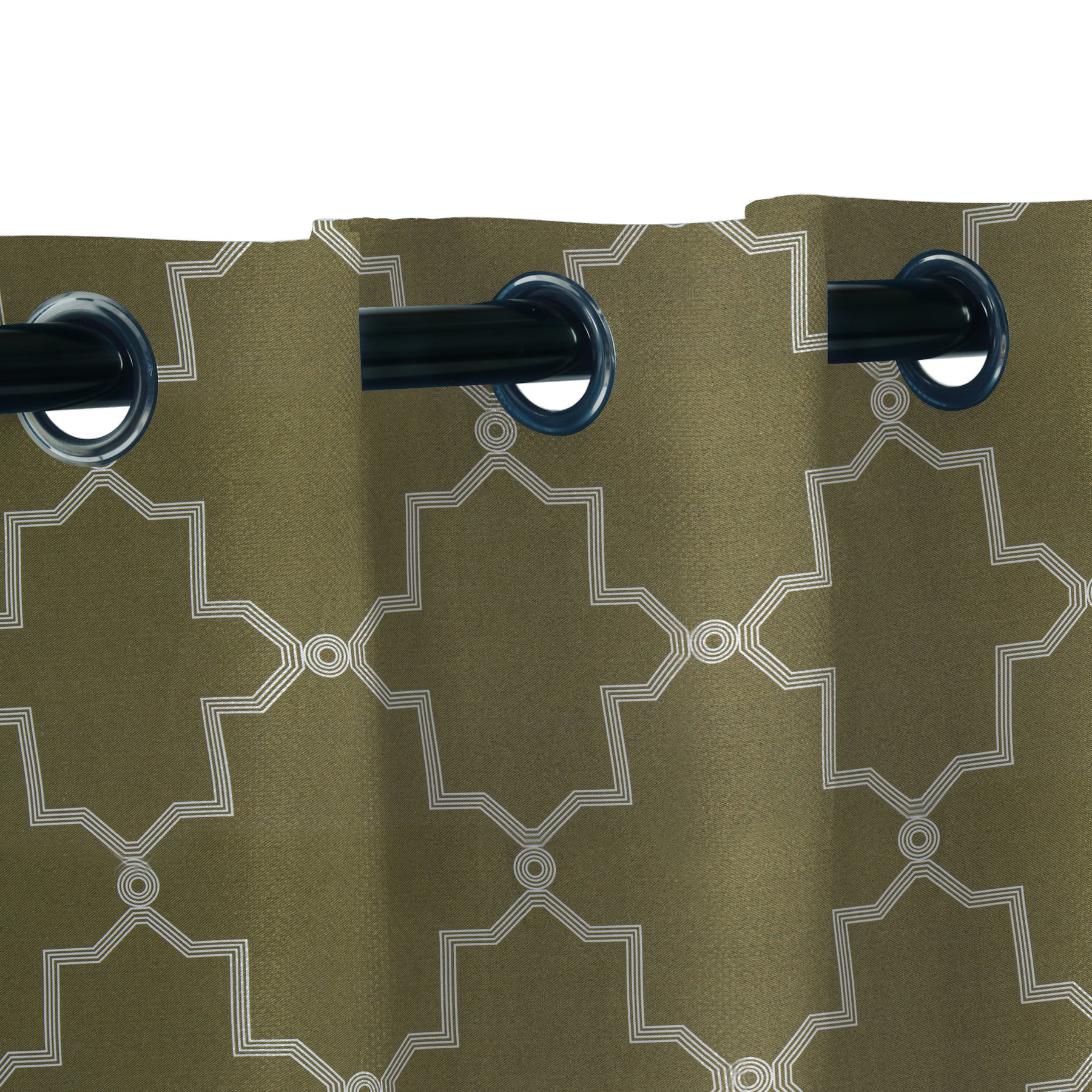 Imperial Trellis Washable Room Darkening Blackout Curtains, Set of 2