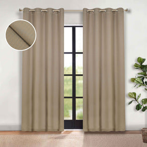 Modern Shimmer Washable Room Darkening Blackout Curtains, Set of 2