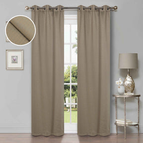 Modern Shimmer Washable Room Darkening Blackout Curtains, Set of 2