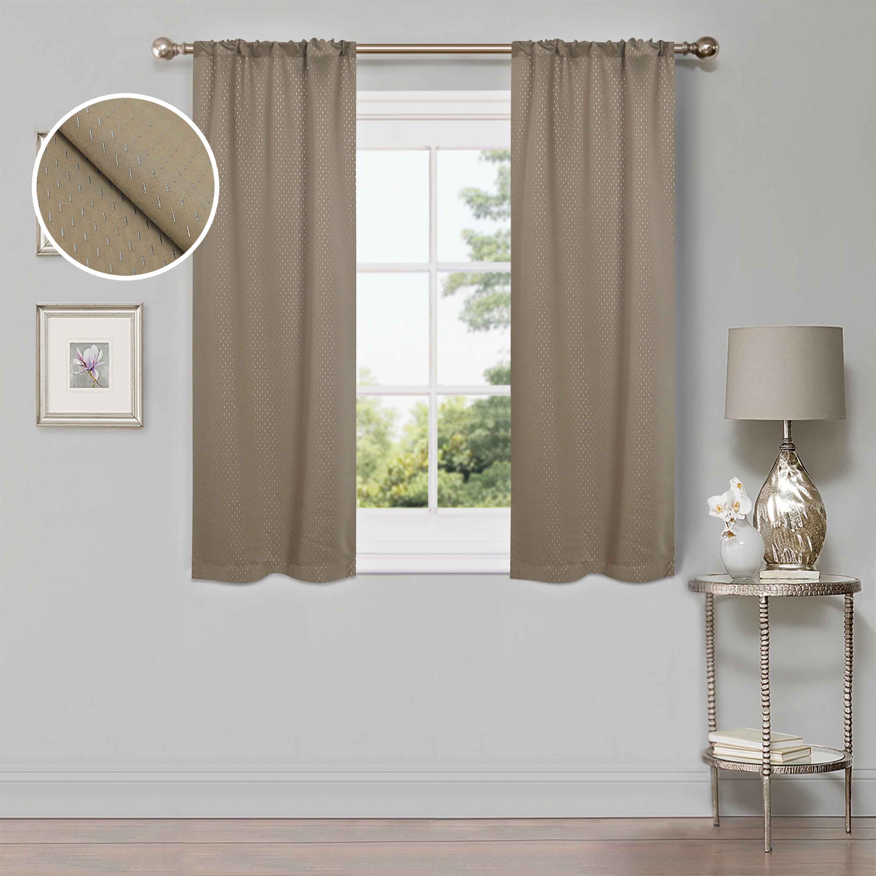 Modern Shimmer Washable Room Darkening Blackout Curtains, Set of 2 - Blackout Curtains by Superior