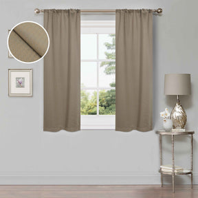 Modern Shimmer Washable Room Darkening Blackout Curtains, Set of 2