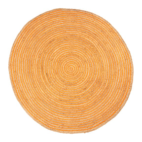 Braided Jute Reversible Round Indoor Outdoor Area Rug - Orange