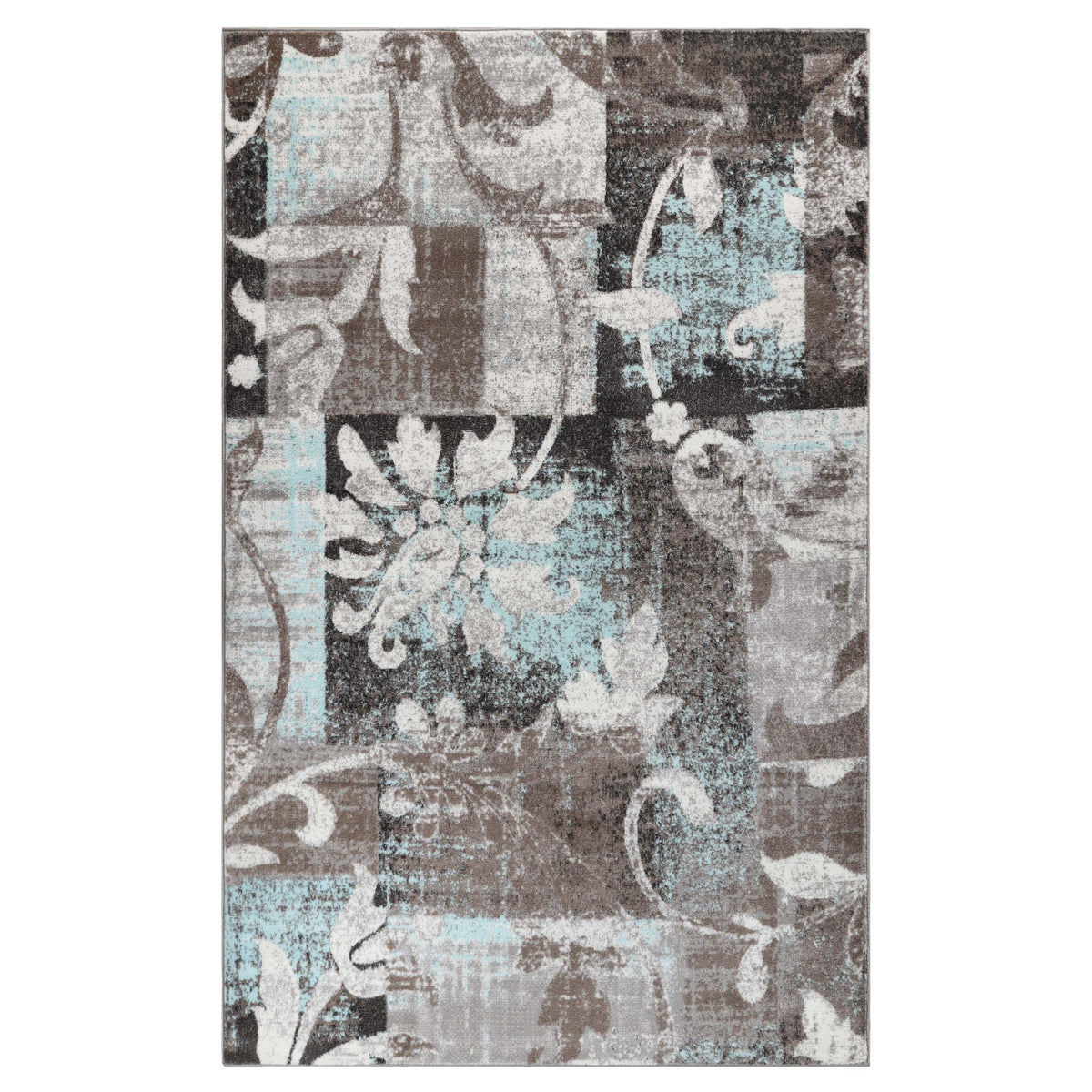 Pastiche Contemporary Floral Patchwork Indoor Area Rug or Runner - Rugs by Superior - Superior 