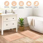 100% Cotton Absorbent Greek Key Border Solid 2 Piece Bath Mat Set - Bath Mats by Superior