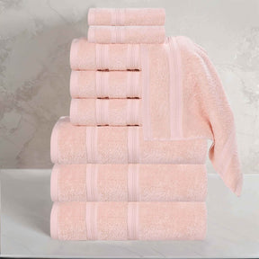 Smart Dry Zero Twist Cotton Medium Weight 9 Piece Assorted Towel Set