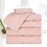 Smart Dry Zero Twist Cotton Medium Weight 6 Piece Assorted Towel Set - Towel Set by Superior