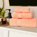 Chevron Zero Twist Solid Soft Absorbent Cotton 3 Piece Towel Set - Towel Set by Superior