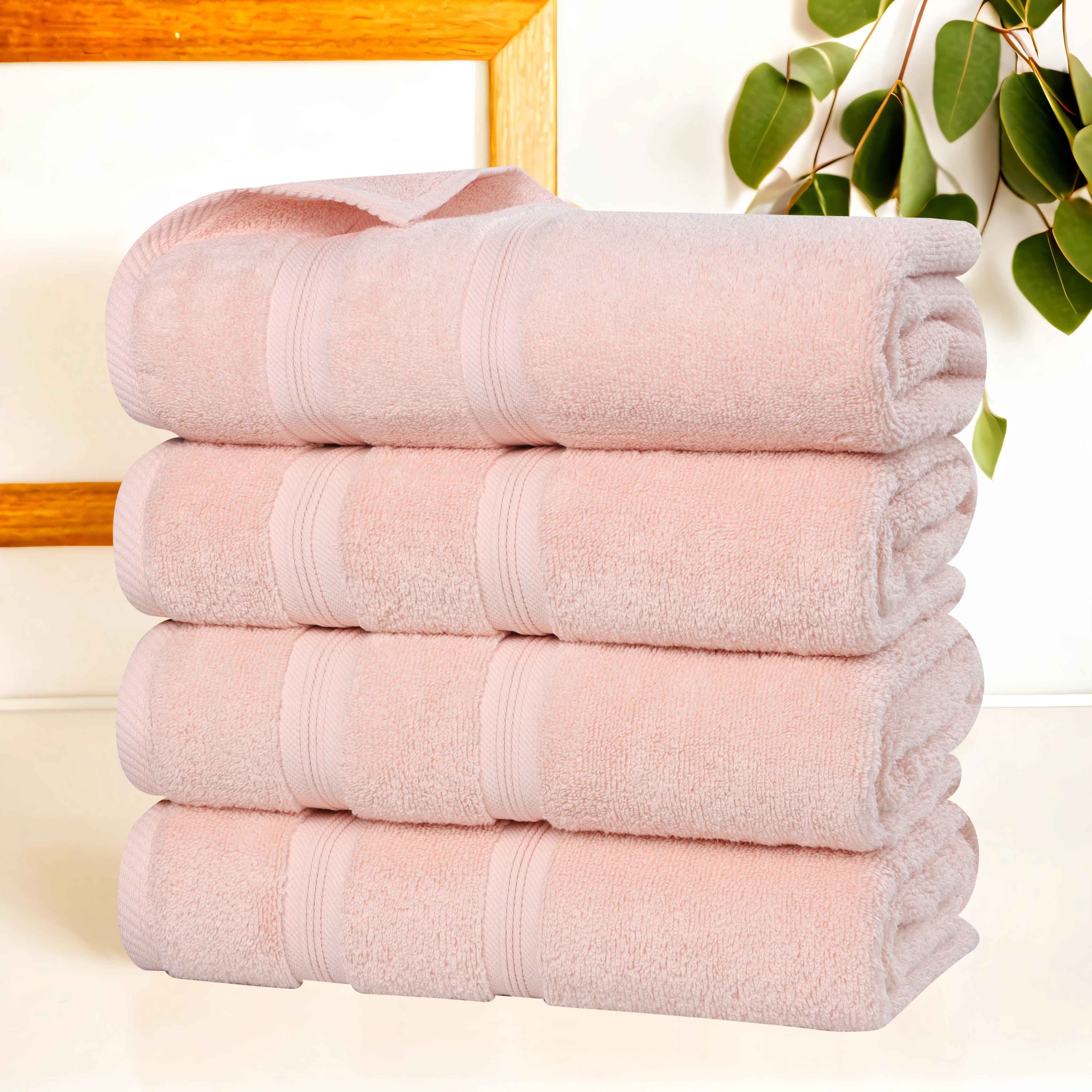 Smart Dry Zero Twist Cotton Medium Weight Bath Towels, Set of 4 - Bath Towel by Superior