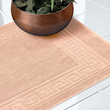 100% Cotton Absorbent Greek Key Border Solid 2 Piece Bath Mat Set - Bath Mats by Superior