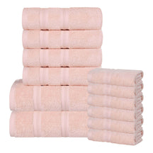 Smart Dry Zero Twist Cotton Medium Weight 12 Piece Assorted Towel Set