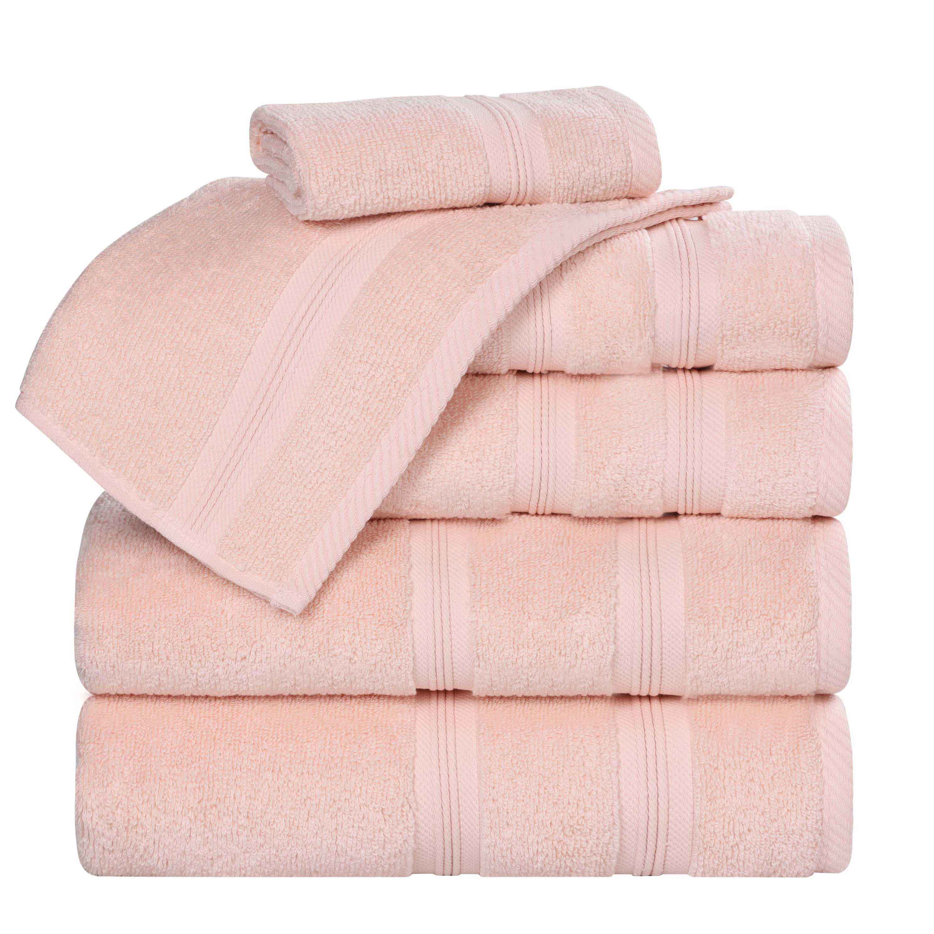 Smart Dry Zero Twist Cotton Medium Weight 6 Piece Assorted Towel Set - Towel Set by Superior