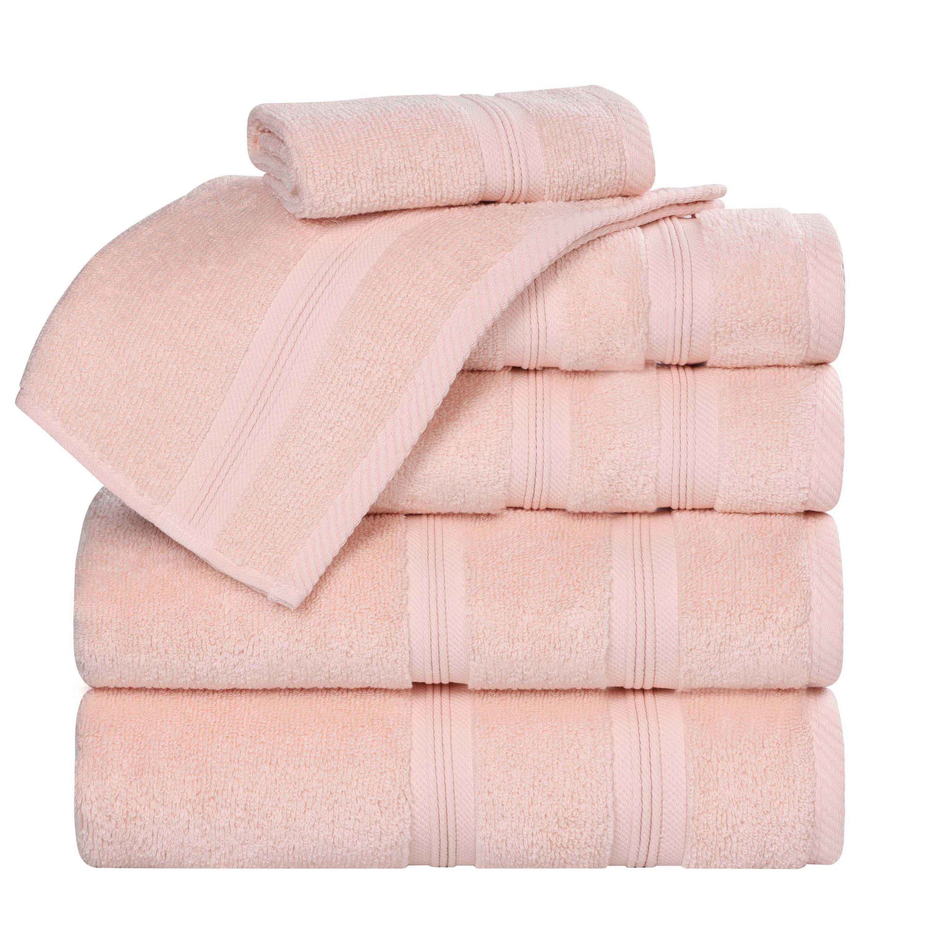 Smart Dry Zero Twist Cotton Medium Weight 6 Piece Assorted Towel Set