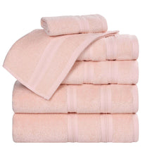 Smart Dry Zero Twist Cotton Medium Weight 6 Piece Assorted Towel Set