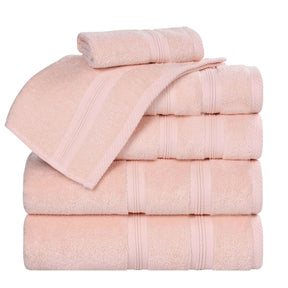 Smart Dry Zero Twist Cotton Medium Weight 6 Piece Assorted Towel Set