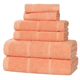 Milo Smart Twist Cotton Medium Weight Solid Ribbed 6 Piece Towel Set - Towel Set by Superior