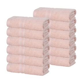 Smart Dry Zero Twist Cotton Medium Weight Face Towels, Set of 12