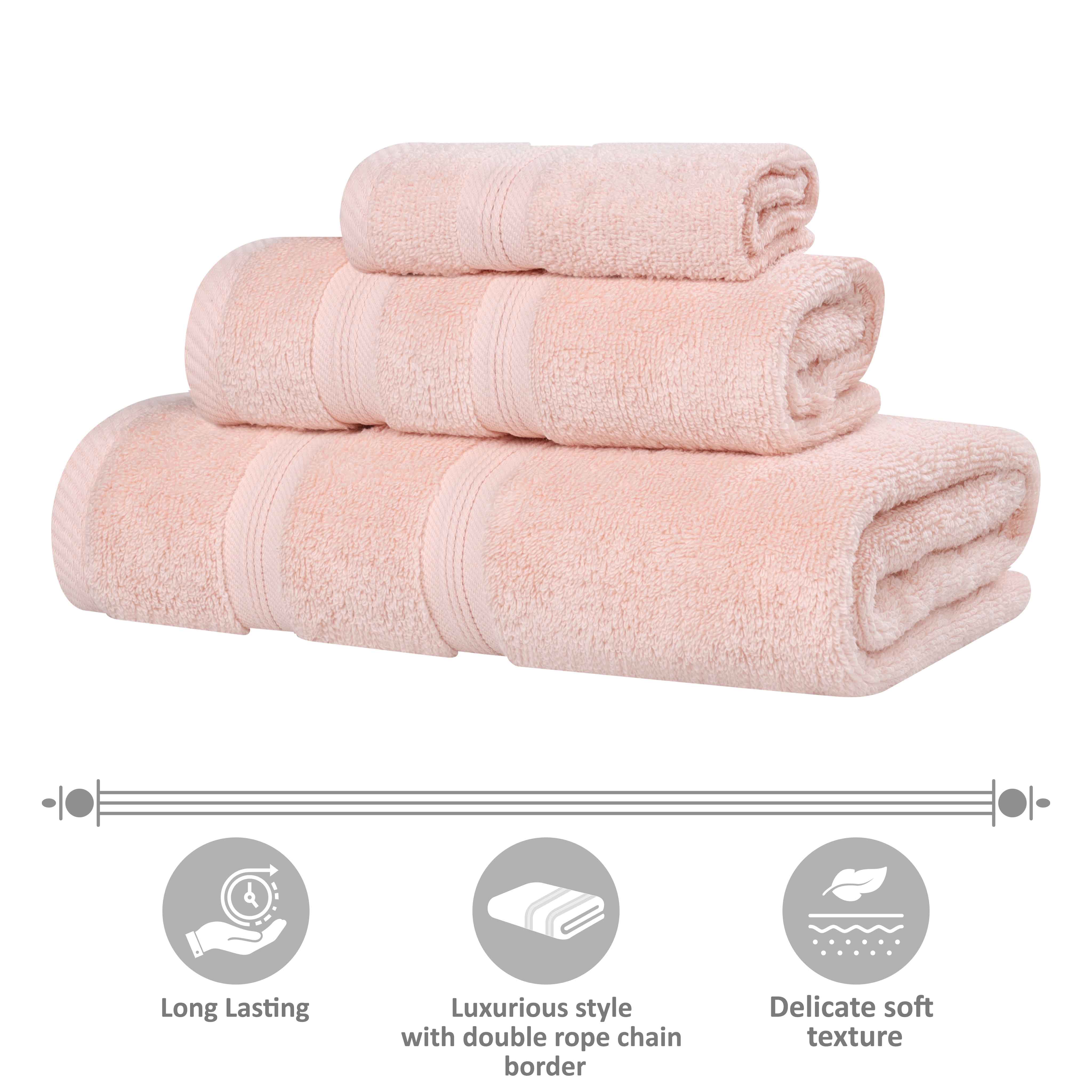 Smart Dry Zero Twist Cotton Medium Weight 3 Piece Assorted Towel Set - Towel Set by Superior