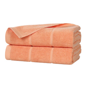 Milo Smart Twist Cotton Solid Ribbed Bath Sheets, Set of 2