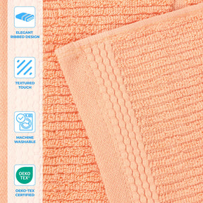 Milo Smart Twist Cotton Medium Weight Solid Ribbed 9 Piece Towel Set