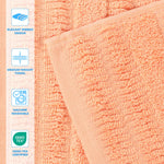 Mika Smart Twist Cotton Solid Textured Ribbed 3 Piece Towel Set - Towel Set by Superior